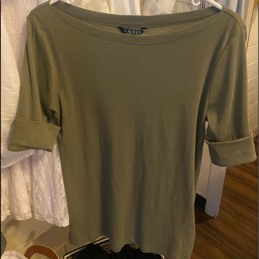 Ralph Lauren Olive Green top